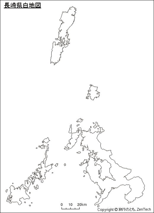 長崎県白地図