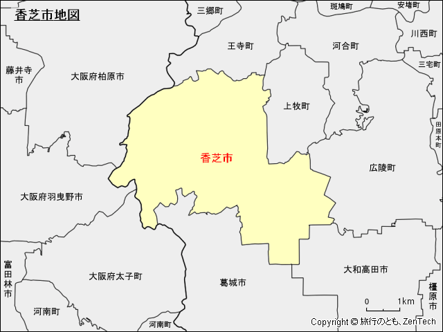 香芝市地図
