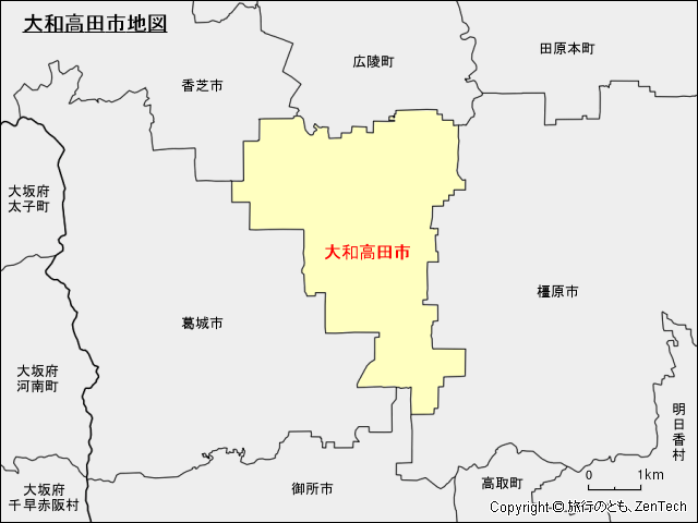 大和高田市地図
