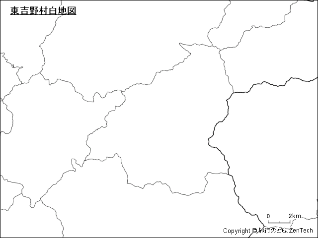 東吉野村白地図