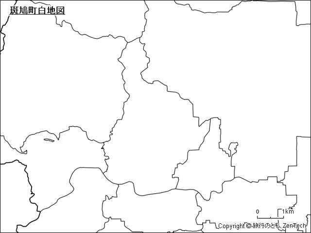 斑鳩町白地図