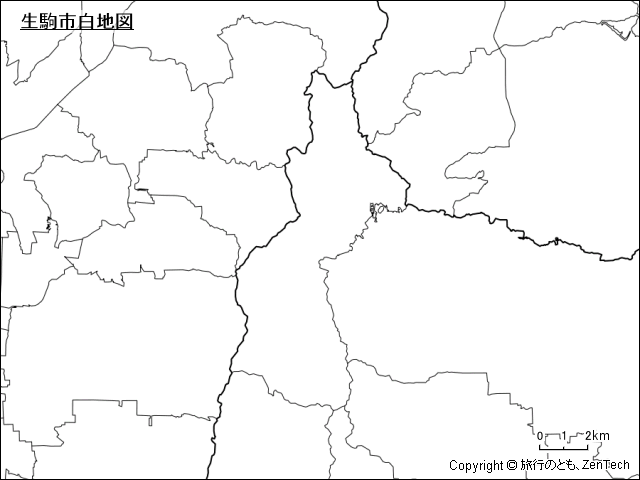 生駒市白地図