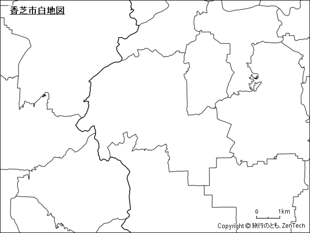 香芝市白地図