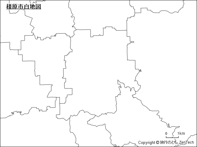 橿原市白地図