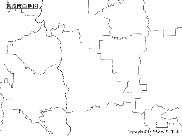 葛城市白地図