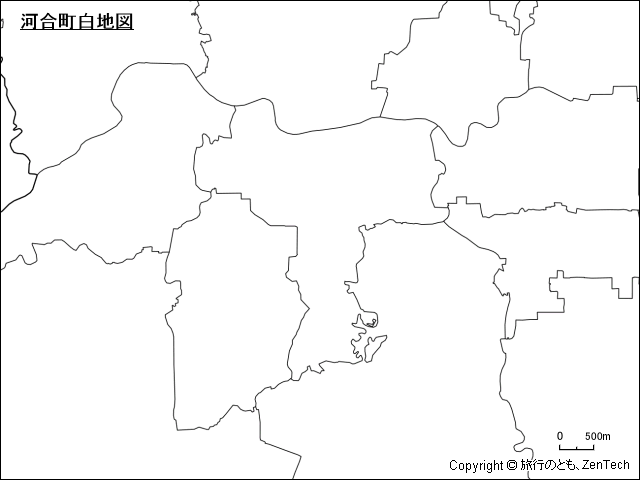 河合町白地図