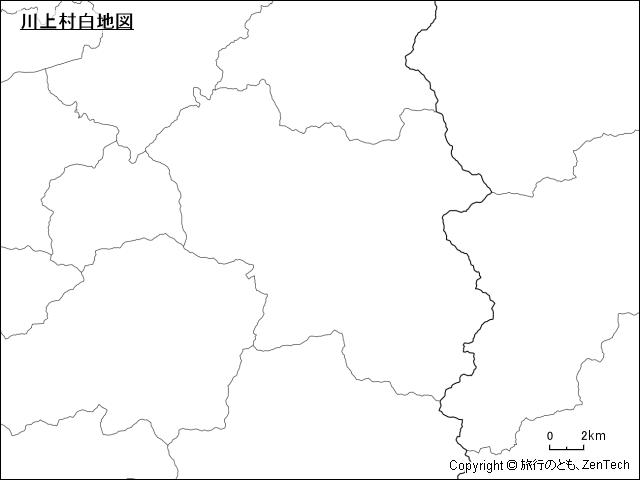 川上村白地図