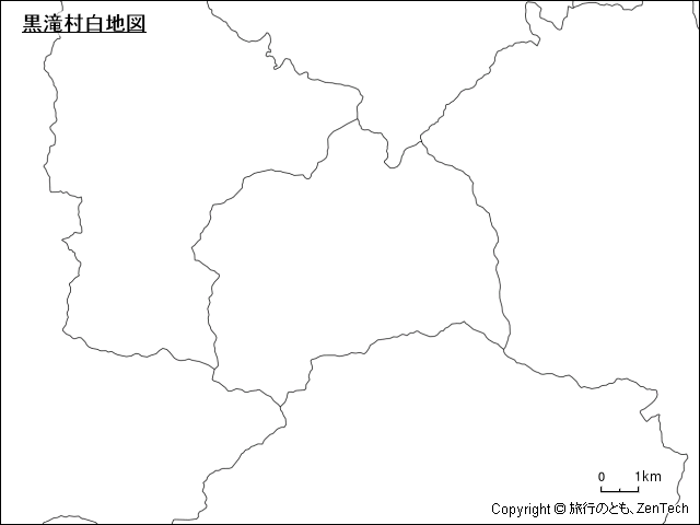黒滝村白地図