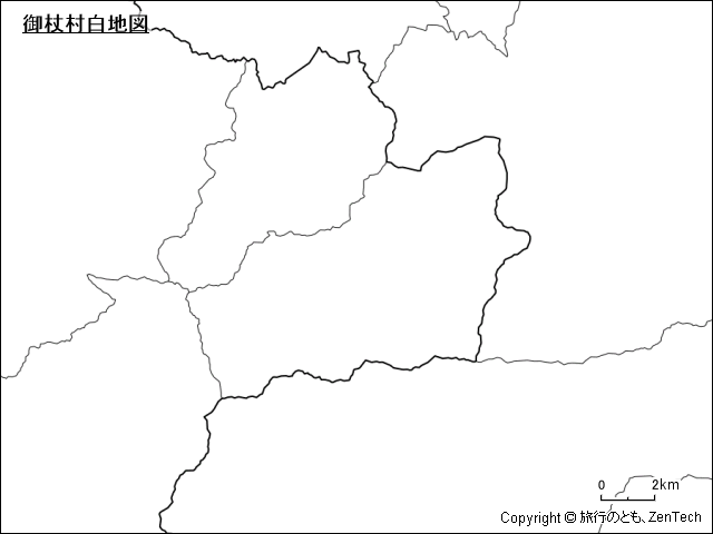 御杖村白地図