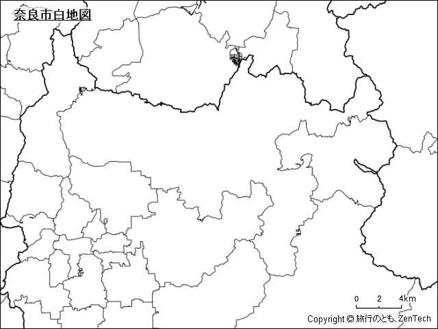 奈良市白地図