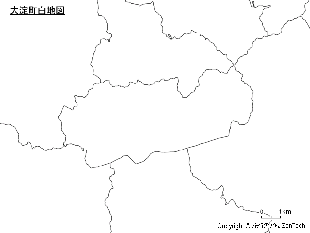 大淀町白地図