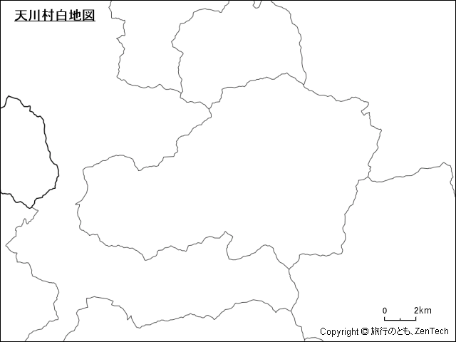 天川村白地図