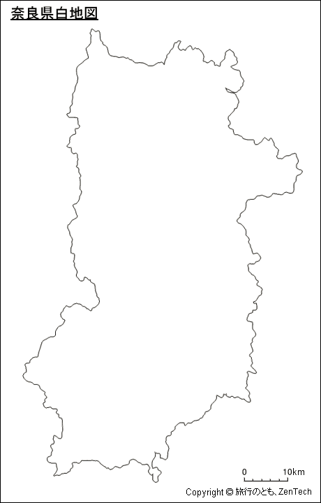 奈良県白地図