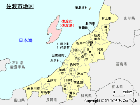 新潟県佐渡市地図