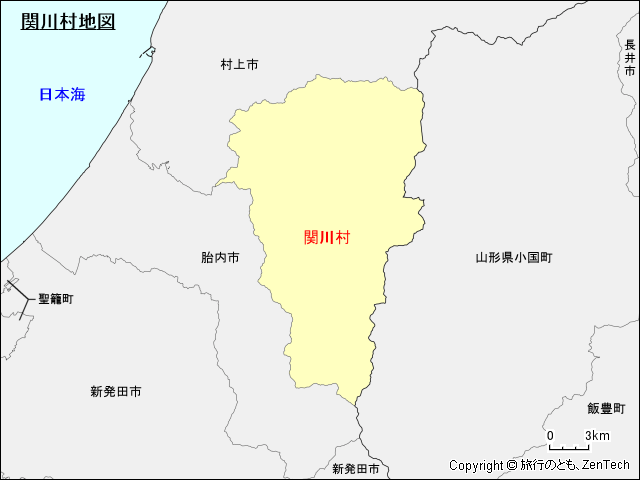 関川村地図