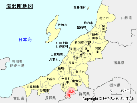 新潟県湯沢町地図