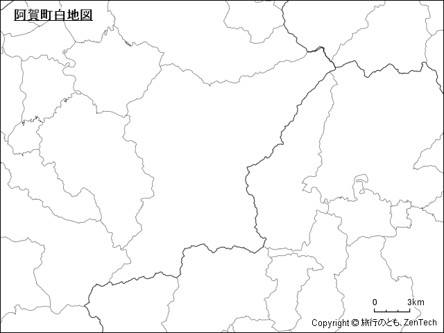 阿賀町白地図