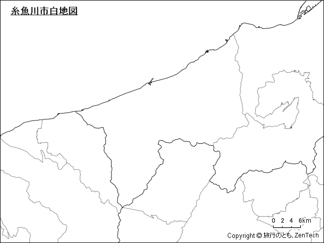 糸魚川市白地図