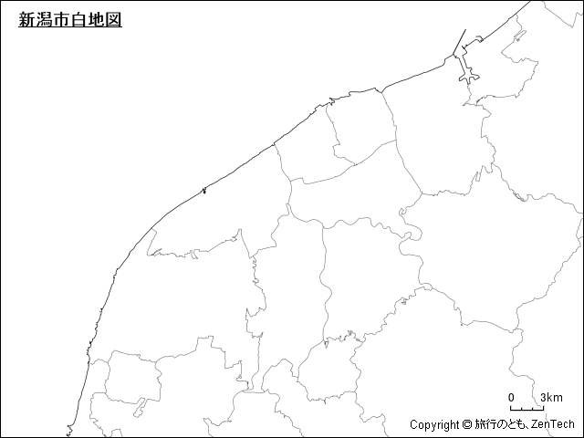 新潟市白地図