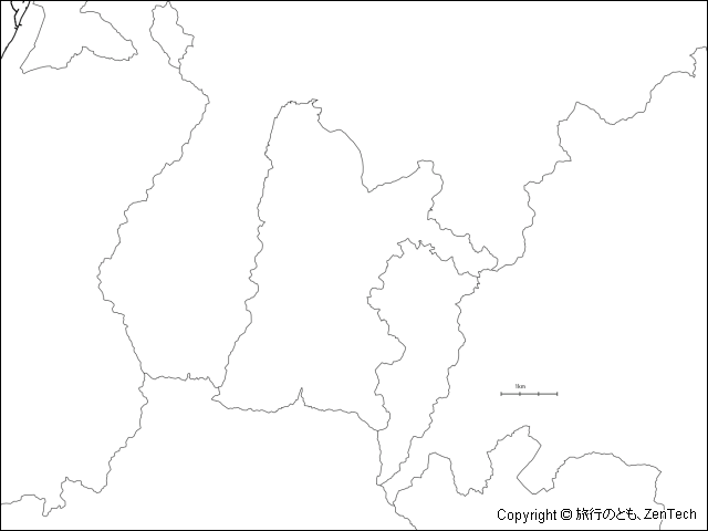 小千谷市白地図