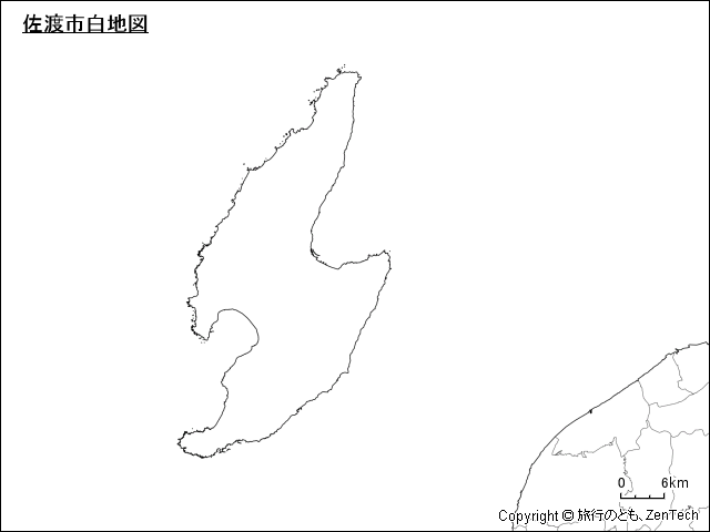 佐渡市白地図