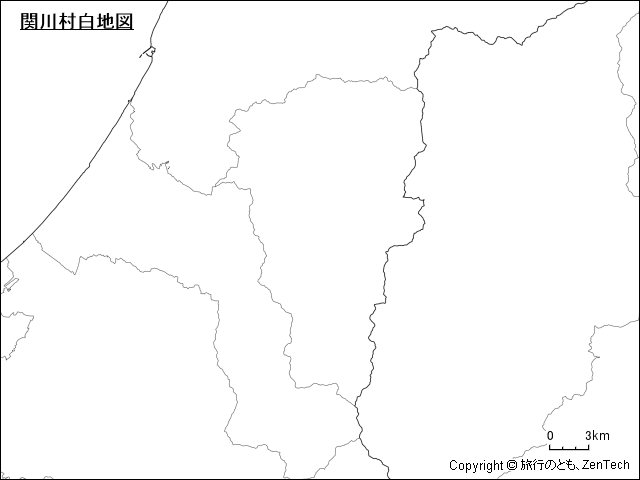 関川村白地図