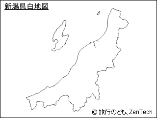 新潟県白地図（小サイズ）