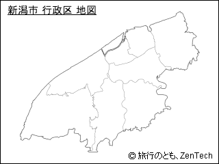 新潟市 行政区 地図（小サイズ）