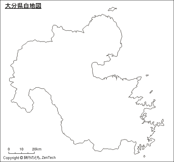 大分県白地図