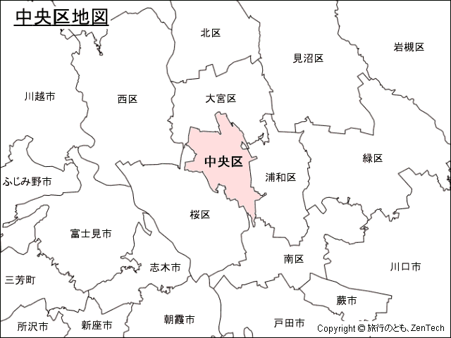 中央区地図