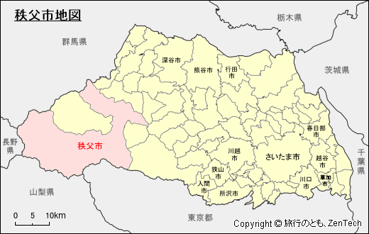 埼玉県秩父市地図