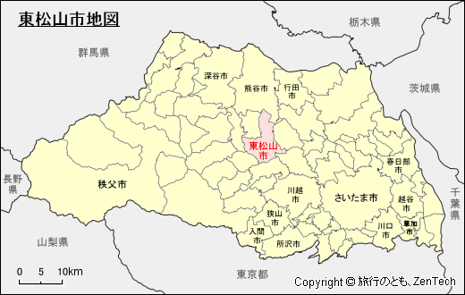 埼玉県東松山市地図