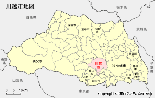 埼玉県川越市地図