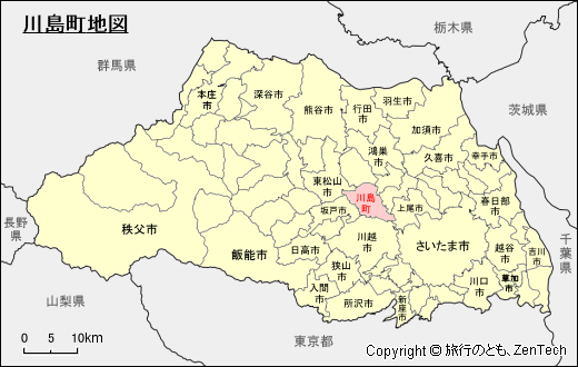 埼玉県川島町地図