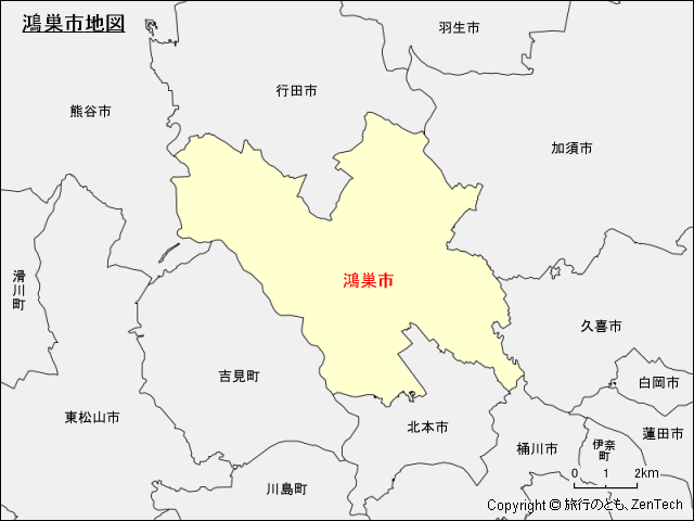 鴻巣市地図