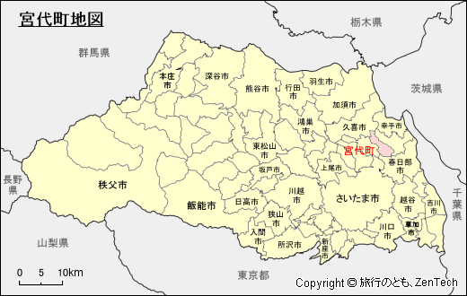 埼玉県宮代町地図