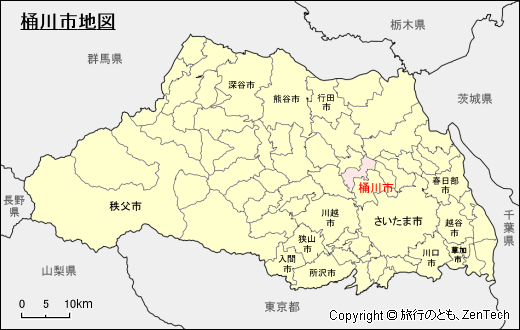埼玉県桶川市地図