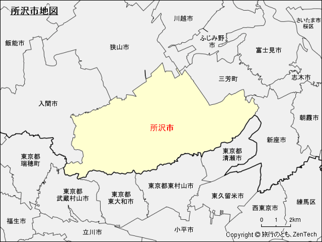 所沢市地図