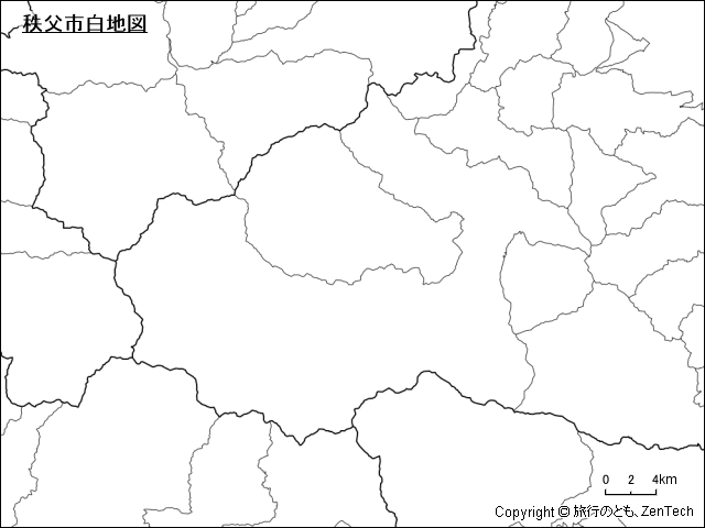 秩父市白地図