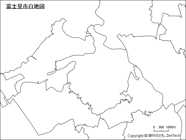 富士見市白地図