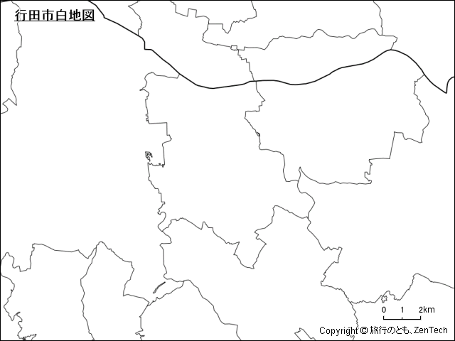 行田市白地図