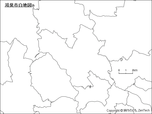 鴻巣市白地図