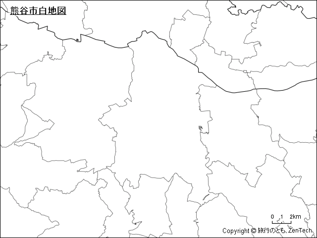 熊谷市白地図
