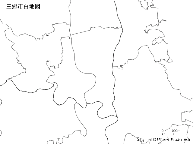 三郷市白地図