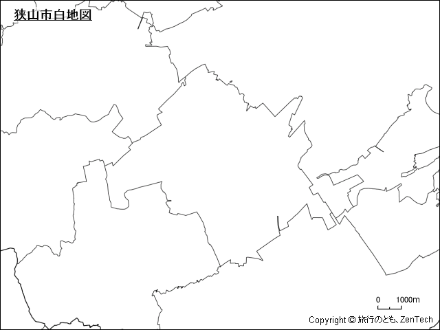 狭山市白地図