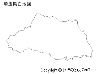 埼玉県白地図（小サイズ）