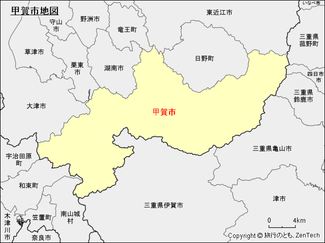甲賀市地図