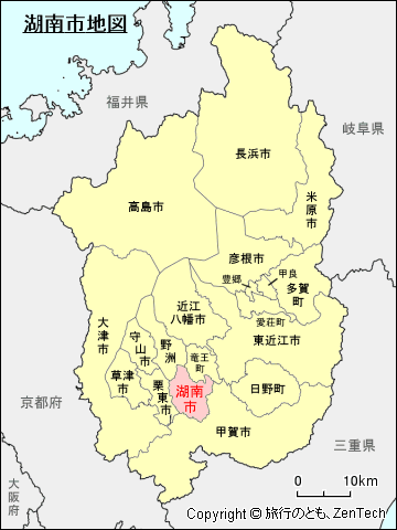 滋賀県湖南市地図