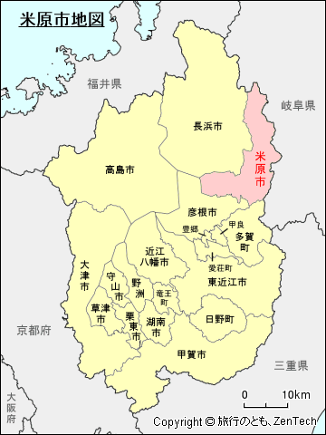 滋賀県米原市地図