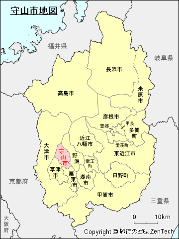 滋賀県守山市地図